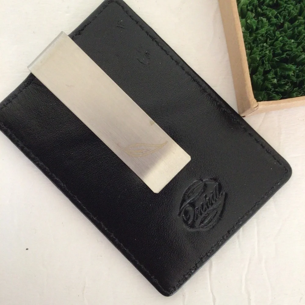ORCHILL BLACK LEATHER CARD HOLDER WALLET NWOT